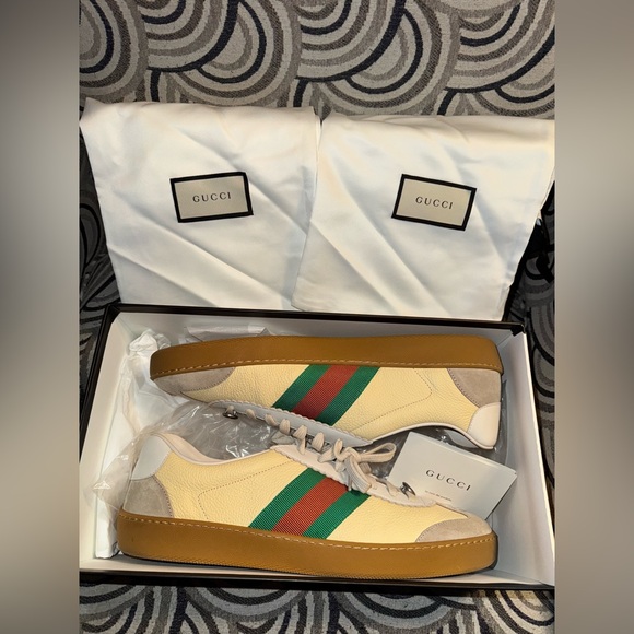 Gucci G74 Web Low ‘Oatmeal’ - Picture 1 of 11